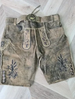 Lederhose Davey riem met H-drager