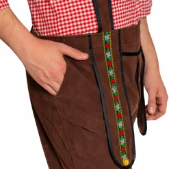 Lederhose Johann kort - verstelbare bretels