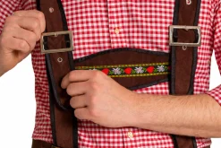 Lederhose Johann kort - verstelbare bretels