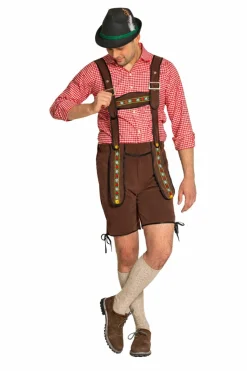 Lederhose Johann kort - verstelbare bretels