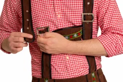 Lederhose Johann kort - verstelbare bretels