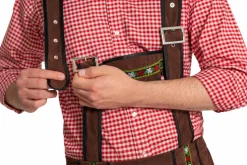 Lederhose Johann lang - verstelbare bretels