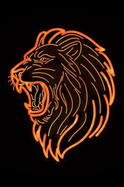 LED neon sign Oranje leeuw 50cm