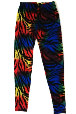 Legging neon zebra design multicolour