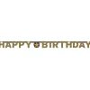 Letterslinger Happy Birthday Sparkling Celebration goud/zilver