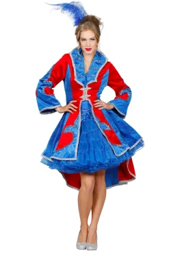 Luxe Damesjas Franse Lelie - blauw/rood