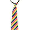 Luxe stropdas satijn regenboog
