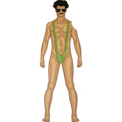 Mankini Borat groen