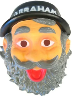 Masker abraham met hoed plastic