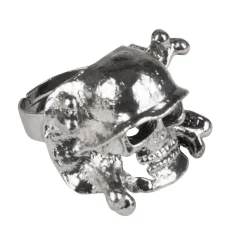 Metalen doodskop ring