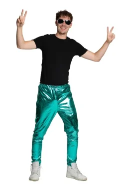 Metallic disco broek unisex