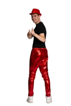 Metallic disco broek unisex