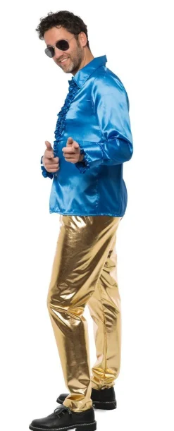 Metallic disco broek unisex