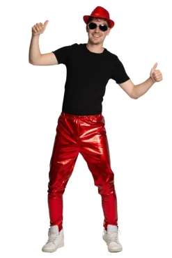 Metallic disco broek unisex