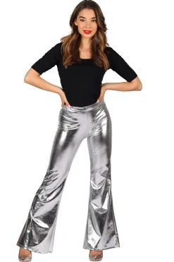 Metallic Flarebroek dames