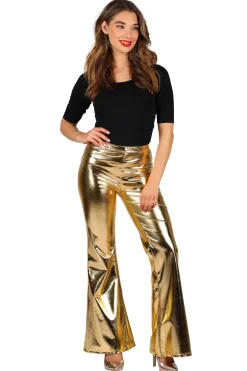 Metallic Flarebroek dames