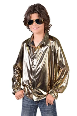 Metallic Folie Blouse voor Kinderen goud