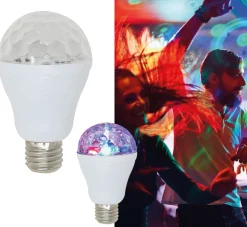 Multicolour Disco LED lamp E27 fitting
