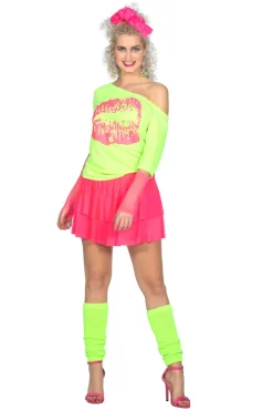 Neon shirt lips 80s