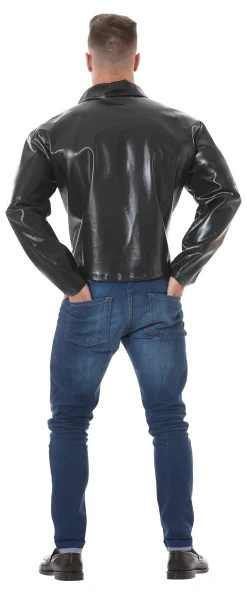 Nep leren jasje voor heren
