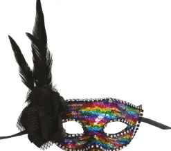 Oogmasker rainbow Sequins