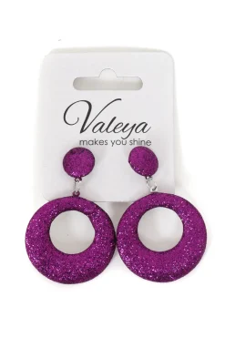 Oorbellen Glitter rond