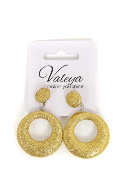 Oorbellen Glitter rond