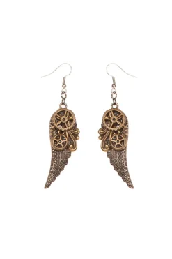 Oorbellen steampunk vleugels