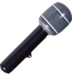Opblaasbare Microfoon Zwart 31cm