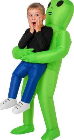 Opblaasbare Alien kinderkostuum