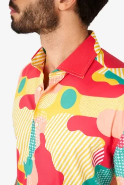 OppoSuits Coral Camo blouse kort