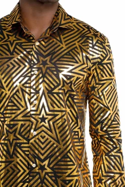 OppoSuits Golden Geo Star blouse