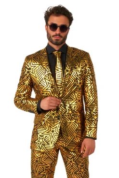 OppoSuits Golden Geo Star kostuum heren