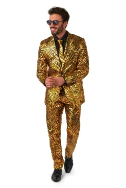OppoSuits Golden Geo Star kostuum heren