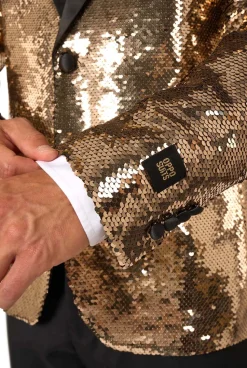 OppoSuits Groofy Gold Sequins colbert heren