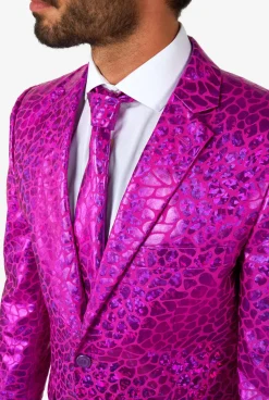 OppoSuits Peppy Pink kostuum heren