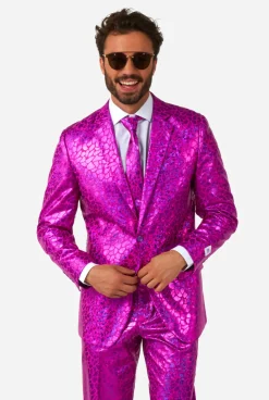 OppoSuits Peppy Pink kostuum heren