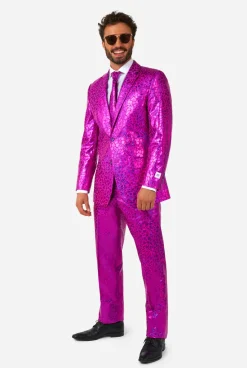 OppoSuits Peppy Pink kostuum heren