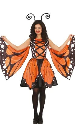 Orange Butterfly jurk dames