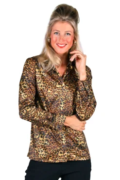 Panterprint blouse dames