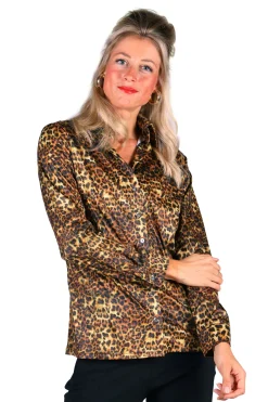Panterprint blouse dames