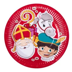 Papieren bordjes Sinterklaas 10st