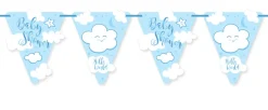 Papieren vlaggenlijn Baby Shower 6 meter