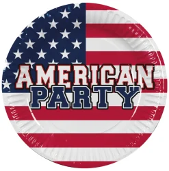 Papieren bordjes American Party 10st