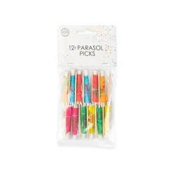 Paraplu cocktailprikkers 12st
