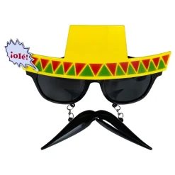 Partybril Sombrero met snor