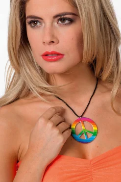 Peace halsketting multi