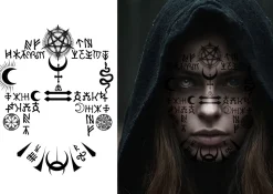 Plakbare Gezichtstattoos Gothic