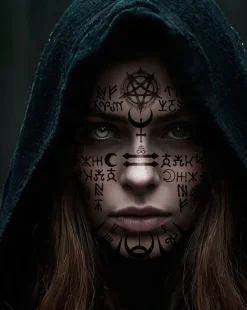 Plakbare Gezichtstattoos Gothic