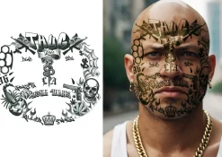 Plakbare Gezichtstattoos Thug Life